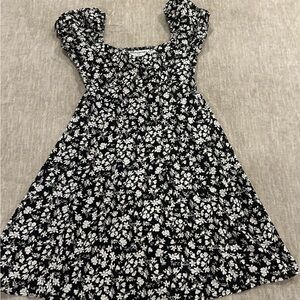 No Boundaries Black and White Floral Women’s Dress